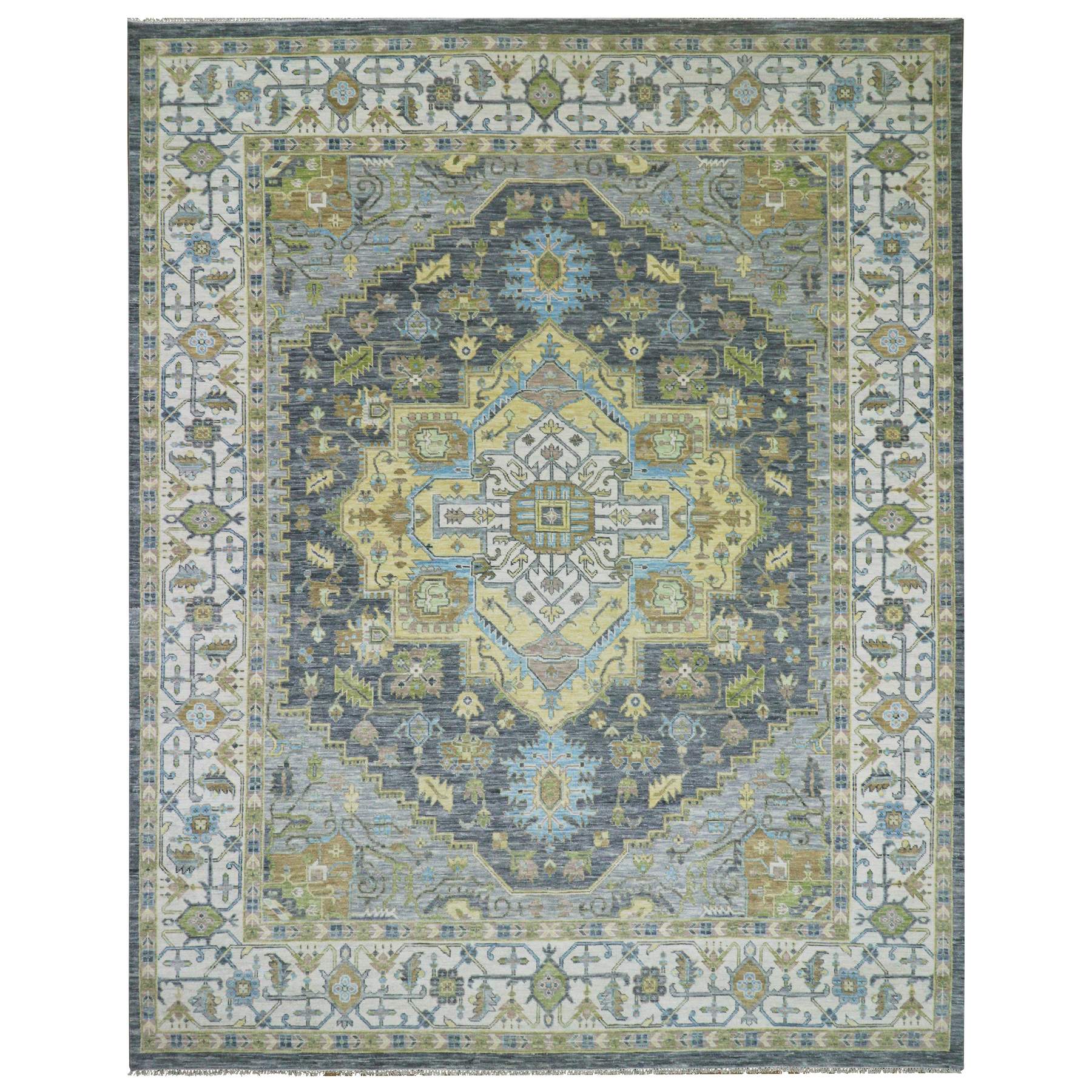 Transitional Wool Hand-Knotted Area Rug 11'10